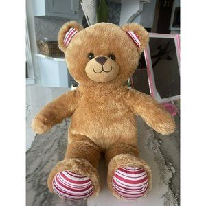 BUILD A BEAR Peppermint Paws Candy Cane Bear Full Size Plush With Sweater